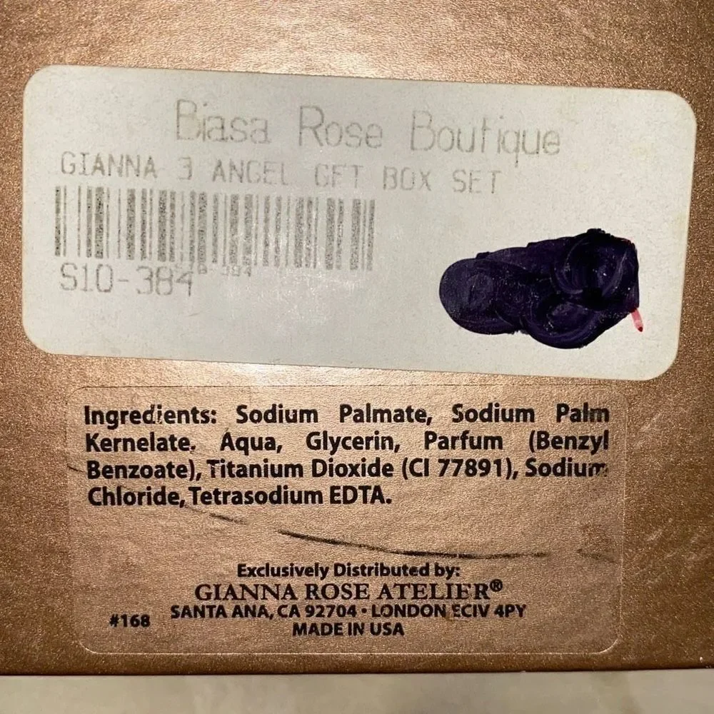 Gianna Rose Atelier Angel Shaped Decorative Soaps Box Of 3 Made In USA
